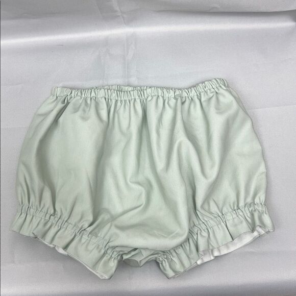 Busy Bees Smocks sage green puff sleeve dress with matching diaper cover size 3T - Picture 13 of 16